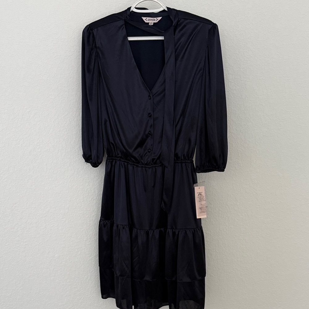 Nanette Lepore Black Long Sleeve Dress